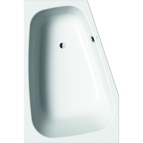 Plaza Duo rechts Badewanne 180 x 120/80 x 43cm, pergamon