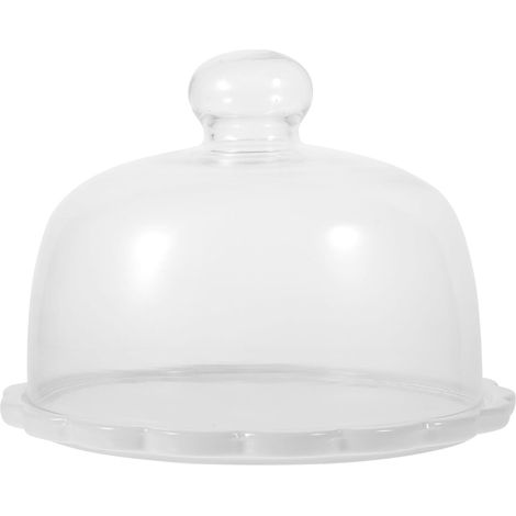 Cloche à gâteau en verre avec plateau de présentation, support pour desserts et présentations festives de 30 cm (12 pouces) (1/5)