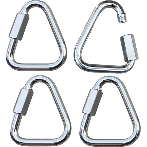 Maillons Rapides Triangulaires en Acier INOX 4 Pièces 4 x 5 cm (1/4)
