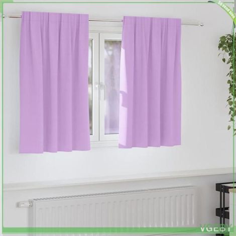 Rideaux occultants - FAFEISY - Tissage triple - Violet - 140 x 140 cm - Lot 2 pcs (1/5)