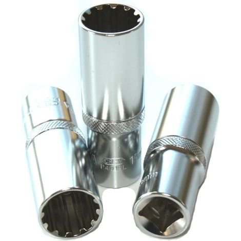 Chiave a Bussola 1/2", Bussola Spline CrV 22mm, Versione Lunga 76mm (1/5)