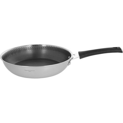 Padella Luxury Design 28 cm con Manico in Acciaio Inox – Rivestimento Antiaderente a Nido d'Ape (1/2)