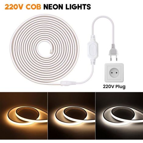 Ruban LED - - 220V - IP65 étanche - 288 LEDs/m - Blanc chaud 3M (1/5)