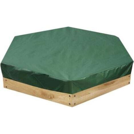 Housse de protection hexagonale pour bac à sable avec cordon de serrage, étanche à la poussière, pour bac à sable, piscine pour jardin extérieur(18015020cm) (1/4)