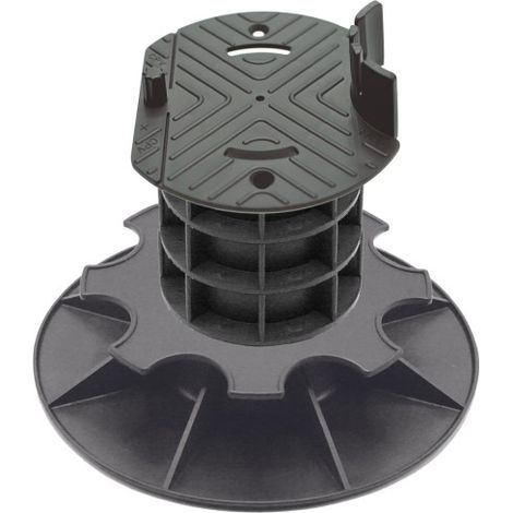 Plot terrasse bois réglable 14 - 17 cm - Noir (1/5)