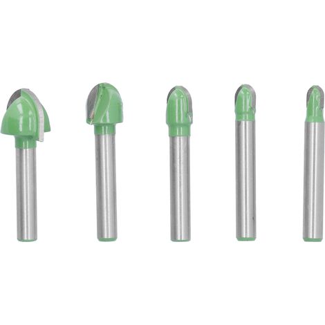 5Pcs Cove Box Router Bit Round Nose 2 Flute Tungsten Steel CNC Woodworking Cutter Tools
