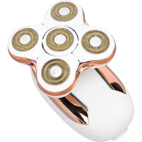 Épilateur électrique sans fil rechargeable USB, lavable et à 5 lames pour femmes, pour aisselles et jambes. (1/5)