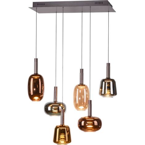 Lampe suspendue joyeuse Irides 6 lumières droites - 2681-70
