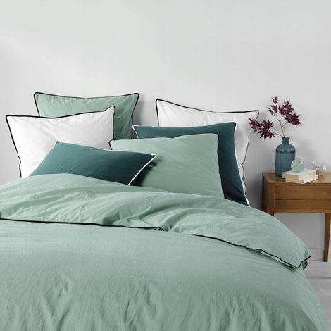 douceur-dinterieur Linette funda nórdica verde salvia algodón