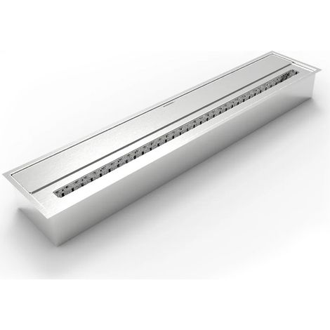 Frankystar – Brûleur bioéthanol pour cheminée 7 L – Acier inoxydable – Dimensions 91,5x18,7xH9,5 cm – Surface de couverture 40 m²