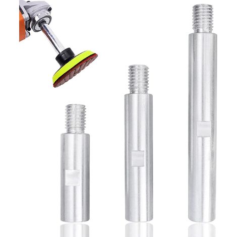 Set di 3 aste di prolunga per smerigliatrice angolare, prolunga per smerigliatrice angolare M14, asta di collegamento per lucidatrici da 75 mm, 100 mm e 140 mm con adattatori B (1/5)