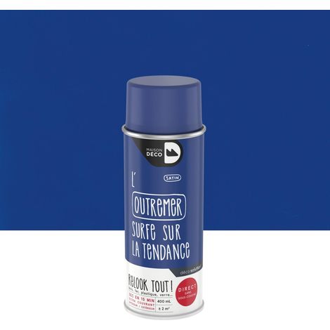 Bombe de peinture Relook tout MAISON DECO outremer satiné 400 ml