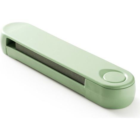 Aiguisoir De Couteau Double Face Avec Couvercle En Abs Pour Cuisine Et Jardinage - Vert - 1 Pièce (1/2)