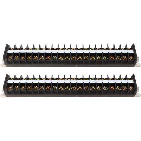2PCS Bornier à Barrière 660V 30A Type Rail DIN pour Barre de Connexion, avec Couvercle Transparent Anti-Poussière, Système de Distribution Type 3 (1/5)