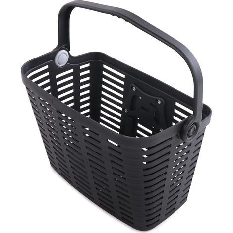 Panier de vélo en plastique pour guidon - noir