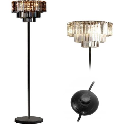 LAMPADA da TERRA APP925-3F VETRO 3-PUNTI LUCE E14 37X37X140CM