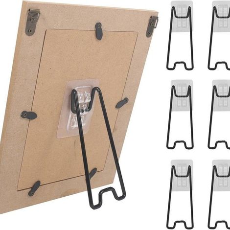 KLVGTIFS PU - Ensemble de 6 supports pour cadres photo, avec autocollants transparents, adaptés aux cadres photo d'une hauteur comprise entre 15 (1/5)
