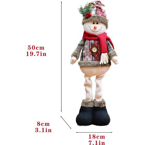 Grande peluche de Noël représentant le Père Noël, un cheval et des rennes, décoration pour sapin de Noël, jouet en peluche pour enfants, cadeau de mariage (1/5)