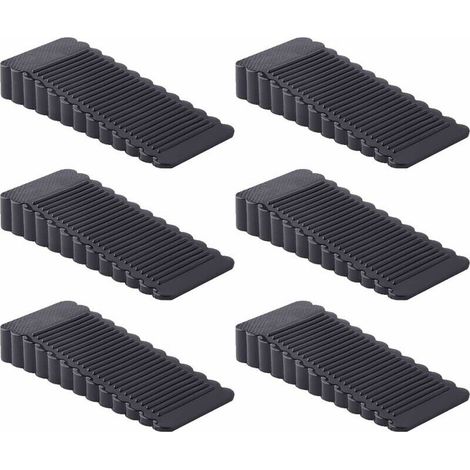 6 Pcs Arrêts de portes,cale de porteen Caoutchouc Antidérapant (Noir) (1/4)