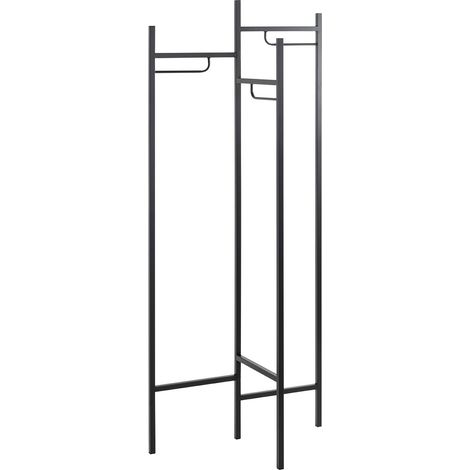Portemanteau en métal coloris noir - longueur 70 x profondeur 36 x hauteur 170 cm (1/5)