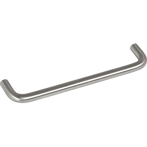 Poignée Emer LA 128 mm - Largeur 136 mm - Poignée de meuble élégante et intemporelle en acier inoxydable brossé (1/2)