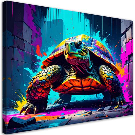 Wandbild Bunte Schildkröte Abstrakt 60x40 cm (1/5)