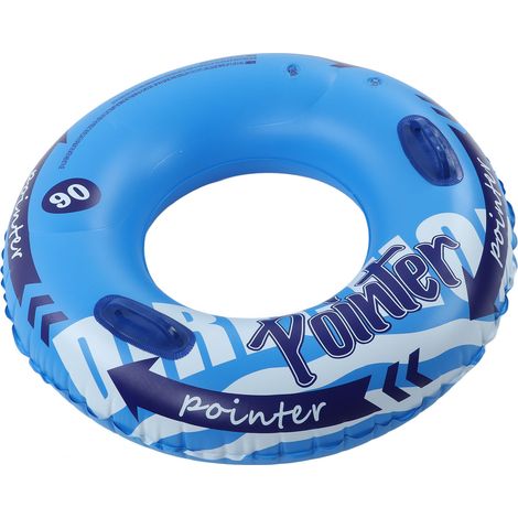 Aufblasbare Boje aus dickem, wasserdichtem PVC, mit Doppelventil und Griff, für Schwimmbäder, Badewannen und Strände (blau) (1/4)