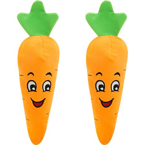 2 jouets pour chien en peluche avec couineur, forme de légume, idéal pour chiots et adultes, anti-ennui, renforce la mâchoire (1/5)