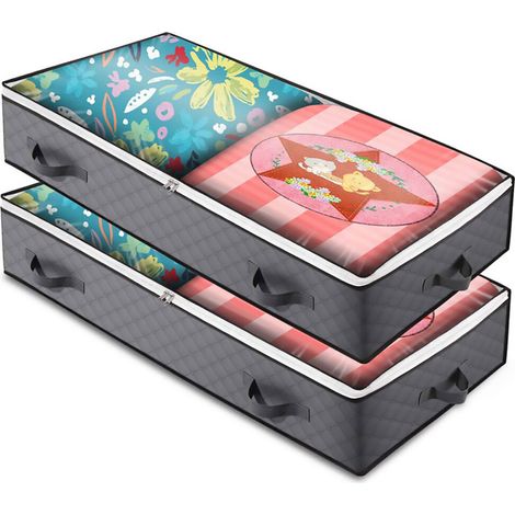 Umweltfreundliche Aufbewahrungstaschen aus Vliesstoff für unter das Bett – 2er-Pack (1/3)