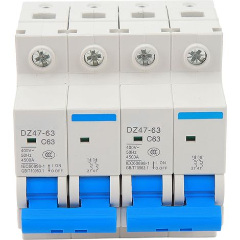 2P Interrupteur de transfert automatique 63A 400V, disjoncteur à verrouillage double puissance, capacité de coupure 4500A, commutateur d'air 2 pôles (1/5)