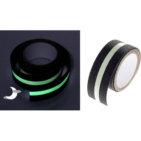[4Mx5cm] Nastro antiscivolo luminoso, autoadesivo ultraresistente, per uso interno ed esterno. Nastro nottilucente per la sicurezza (1/4)