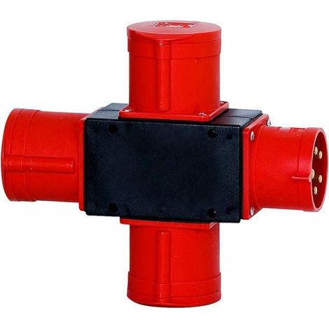 Verteilerstecker 16A 5p Steckdose 3x16A 5p F-elektro F3.0112