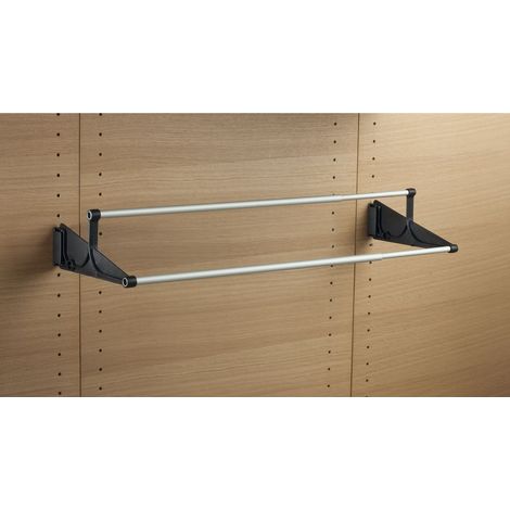 Servetto Wand Schuhhalter Schuhregal, Schuhhalterung Schrank Kunststoff schwarz