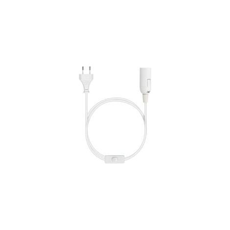 Douille E27 avec fil - Support de lampe pour ampoule avec cordon alimentation prise électrique et interrupteur - Câble 1.8m (1/4)