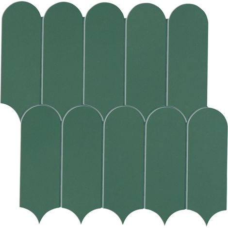 Mosaïque effet Enduit Vert Pin Ecaille 29,7x29,6x0,85 cm Mat Calviro - Mur intérieur (vendu par carton de 0,53 m²) - RO'MA CARRELAGE