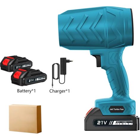 Souffleur d'air Turbo sans fil sans balais 36000RPM, dépoussiéreur électrique haute puissance, pour le nettoyage de voitures, d'ordinateurs et de maisons, compatible avec les batteries Makita 18V/21V- (1/5)