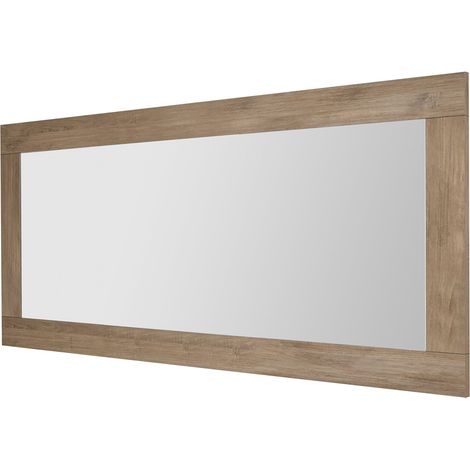Specchio Levanto, Forma Rettangolare, Tipologia da Appendere Made in Italy, Materiale Struttura in Vetro, 170x75h cm Marrone Rovere