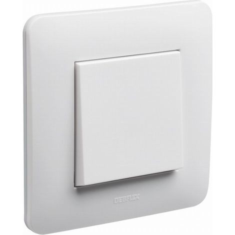 Appareillage encastré bouton poussoir complet Casual DEBFLEX Blanc brillant - 742730 (1/5)