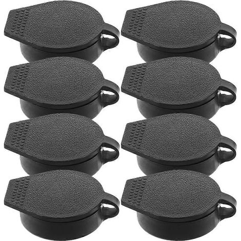 Lot de 8 capuchons étanches pour serrures de porte, cache-poussière pour clés et trous de serrures de panneaux, pour boîtiers électriques extérieurs et armoires de commande, noir, taille 1 (1/4)