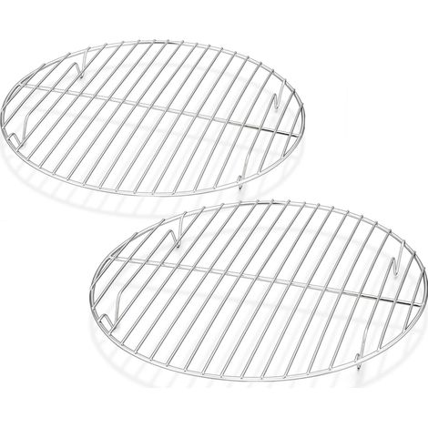 Lot de 2 Grilles de Refroidissement en Acier Inoxydable, Ø 27 cm, Lavables au Lave-Vaisselle