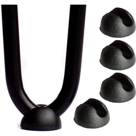 Protecteurs de Pieds de Chaise en Silicone pour Meuble - Noir (1/4)