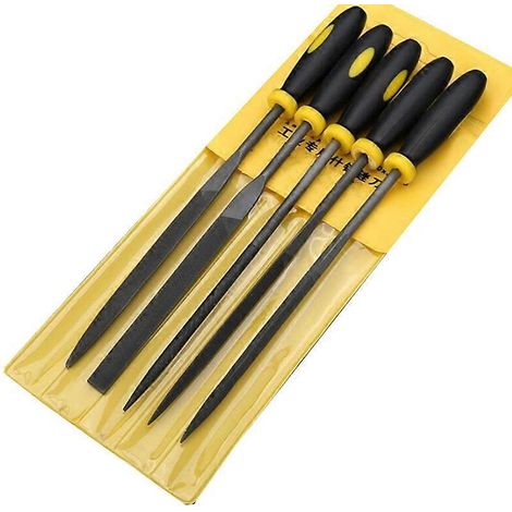 Ensemble de 5 limes professionnelles 3 x 140 mm, outil de coupe pour métaux à aiguilles. (1/5)