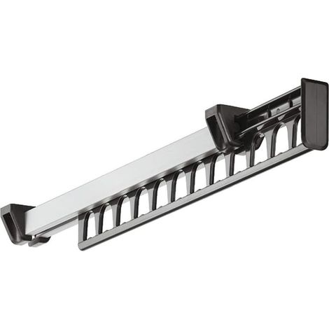 Sliding wardrobe hanger – Holds 12 hangers – Length 315mm – Made of aluminum oxide and ABS plastic (1/5)