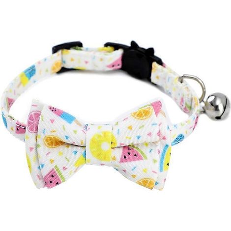 Bedrucktes Hundehalsband mit Glöckchen, Metallschnalle, bequem und sicher - farbenfroh, ideal für Haustiere.