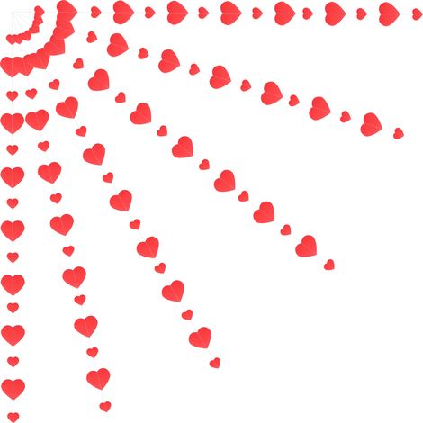 Guirlande Cœur Rouge 6 Pièces pour Décoration Saint-Valentin, Mariage ou Fête d'Amour (1/5)