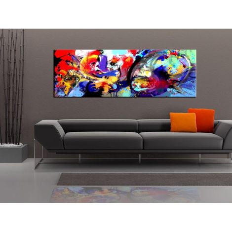 Paris Prix – Tableau imprimé multicolore 45 x 135 cm – Toile intissée – Impression Full HD 360 dpi – Châssis en bois de pin écologique (1/2)