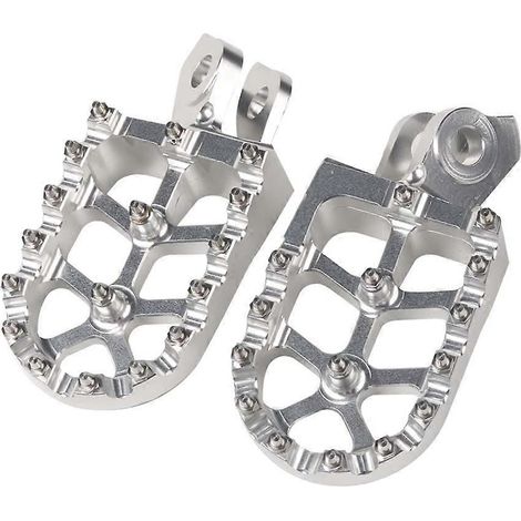 Reposapiés, estriberas, pedales para Yamaha Tenere XT 660 ZR 660Z 660R XT660 XT660Z XT660R Accesorios (Plata) (1/5)