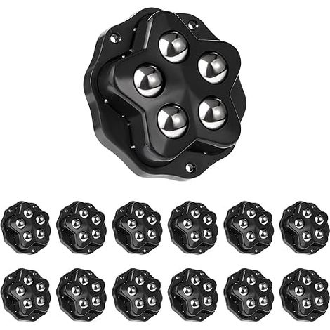 12 Pièces Mini Roulettes pour Meubles,Transfert Roulettes,5 Billes Chacune avec Plaquette de Frein,Roue mobile universelle 360,Deplace Meuble Mini Roulette Universelles Adhésives (1/5)