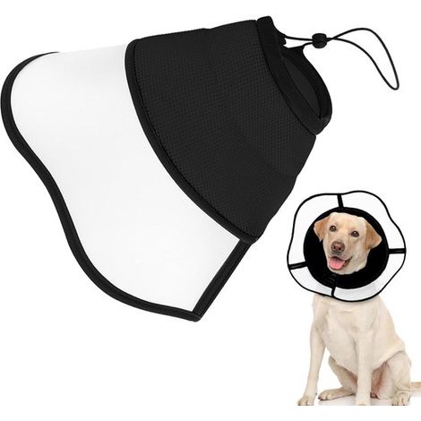 Collar de cono para perros, Verde, XL (Circunferencia del cuello: 48-53 cm), Bozales, Bozal para perros, Antilamido, Ajustable (1/5)