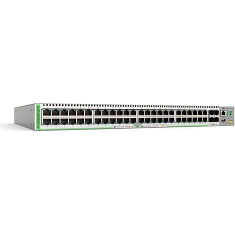 Allied Telesis AT-GS980M/52PS-50 Géré L3 Gigabit Ethernet (10/100/1000) Connexion Ethernet, supportant l'alimentation via ce port (PoE) Gris (1/2)